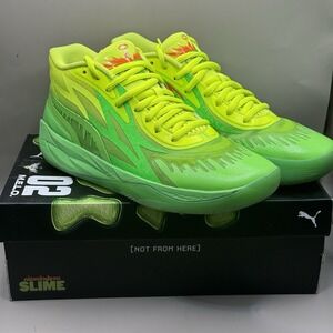PUMA MB.02 X Melo Slime Sneaker Men's Size 11- Fluro Green/Lime